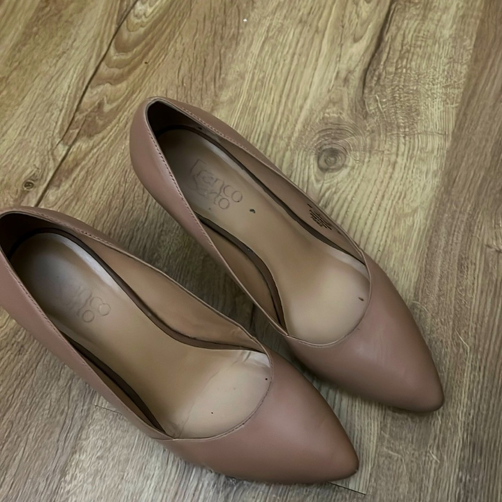 Franco Sarto Leather Wedge Heels 8wide